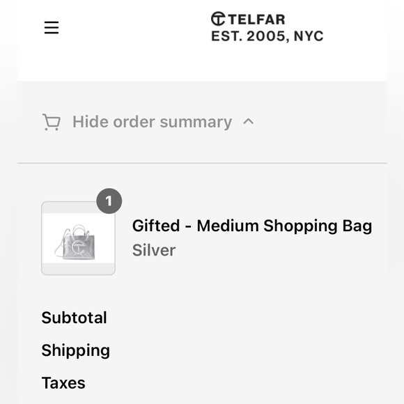Telfar Medium Shopping Bag Silver - Picture 7 of 7